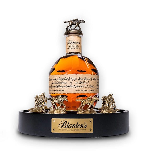 Charitybuzz: Limited Edition Blanton's Bourbon & Gold Stopper Set with  Glorifier Display