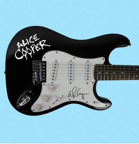 Alice Cooper Signed Electric Guitar