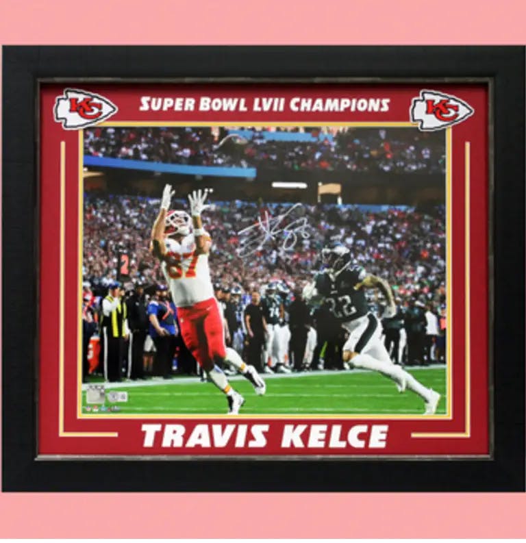 Travis Kelce Signed Display