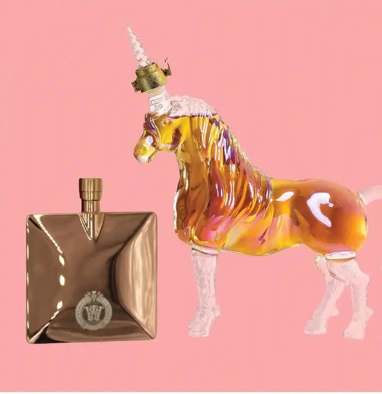 10-Year-Old Kentucky Bourbon Unicorn Bottle & Society Flask