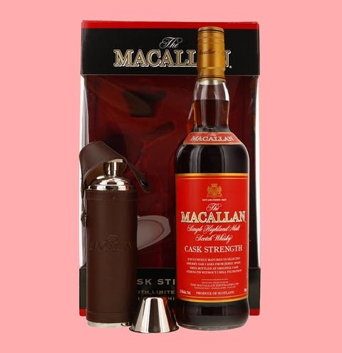 Macallan 1990s Cask Strength Red Label Single Malt Scotch Whisky Gift Set